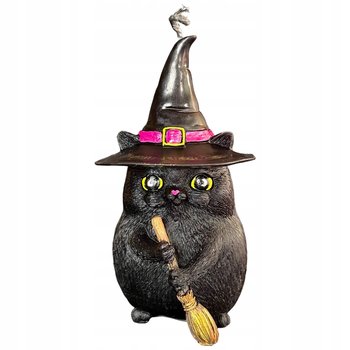 ŚWIECA Z WOSKU PSZCZELEGO KOT Z MIOTŁĄ 1 SZT - inna (Inny)