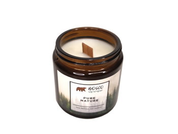 Świeca z wosku sojowego bezzapachowa biała z drewnianym knotem - Inny producent