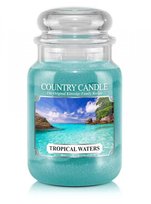 Świeca zapachowa COUNTRY CANDLE, Tropical Waters, duży słoik, 2 knoty