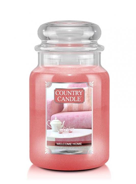 Świeca zapachowa COUNTRY CANDLE, Welcome Home, duży słoik, 2 knoty