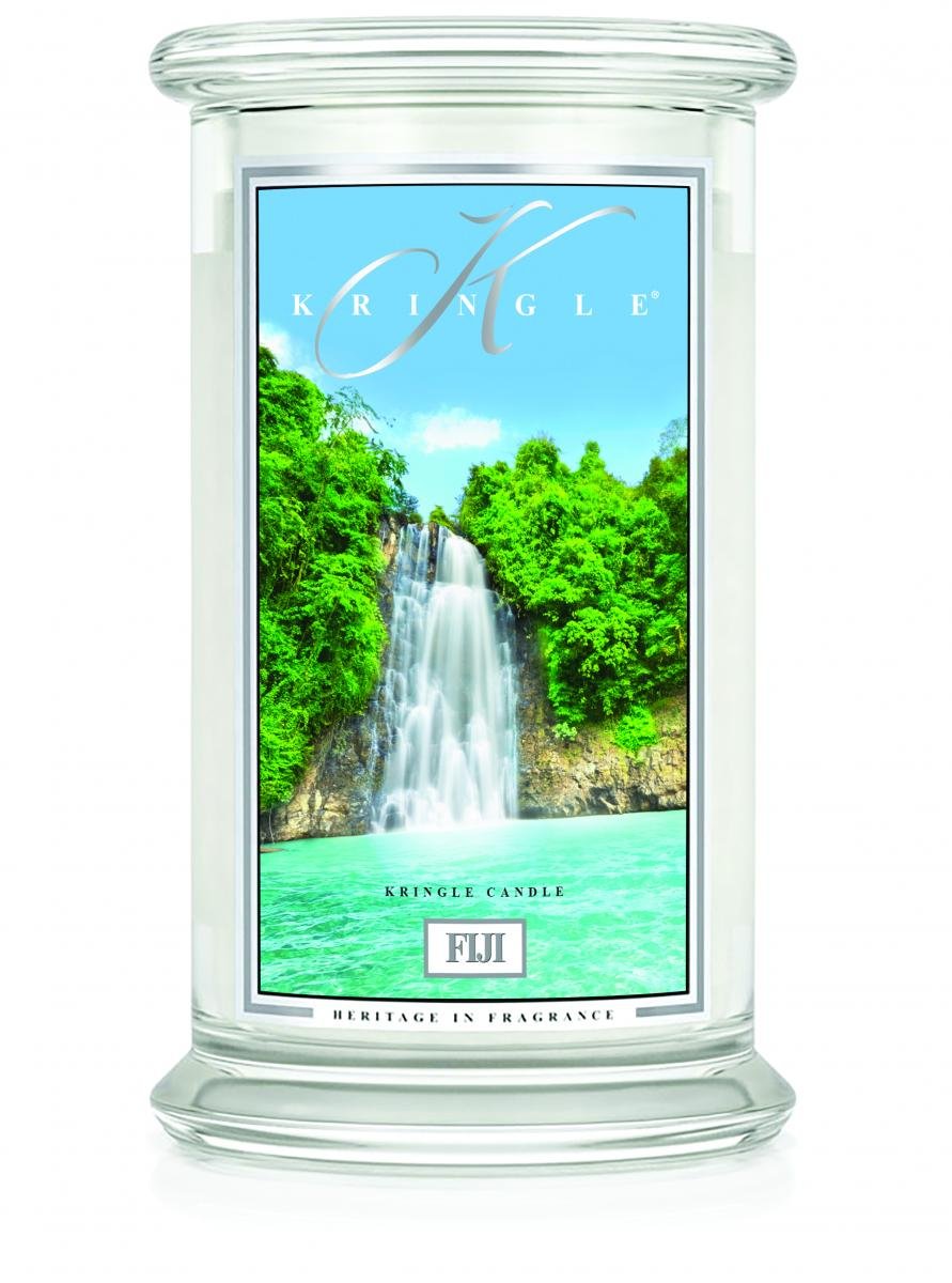 Świeca zapachowa KRINGLE CANDLE, Fiji, duży, klasyczny słoik, 2 knoty