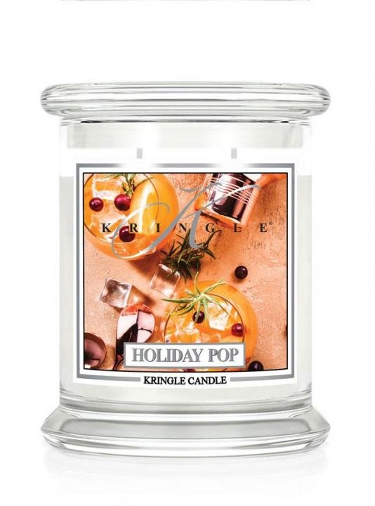 Świeca zapachowa Kringle Candle Holiday Pop, średni, klasyczny słoik