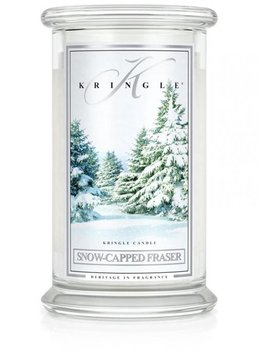 Świeca zapachowa KRINGLE CANDLE, Snow Capped Fraser, duży, klasyczny słoik, 2 knoty - Kringle Candle