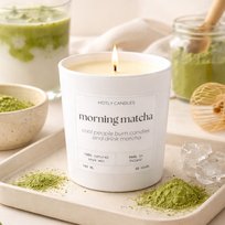 Świeca Zapachowa Morning Matcha 100% Wosk Sojowy, 185 ml