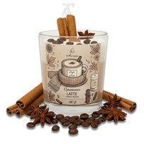 Świeca Zapachowa Sojowa Świeczka CYNAMONOWE LATTE w Szkle Piękny Zapach