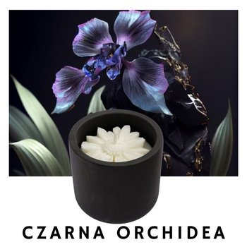 Swieca zapachowa sojowa w betonowym pojemniku Czarna Orchidea 160 ml czarny - inna (Inny)