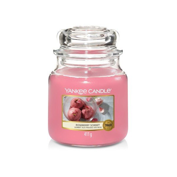 Świeca zapachowa średni słój Roseberry Sorbet 411g