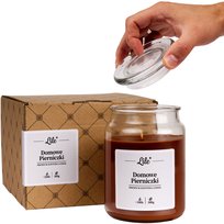 Świeca zapachowa w słoiku duża Lile Candle Senses Domowe Pierniczki 500g