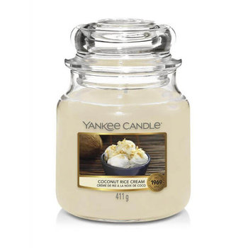 Świeca zapachowa Yankee Candle COCONUT RICE CREAM, średni słoik, 411g - Yankee Candle