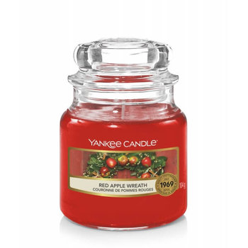 Świeca zapachowa Yankee Candle RED APPLE WREATH, mały słoik, 104g - Yankee Candle