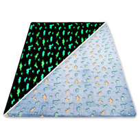 Świecący dywan do pokoju dziecięcego 160x120 cm - dziecięcy dywan fluorescencyjny do zabawy w dinozaury