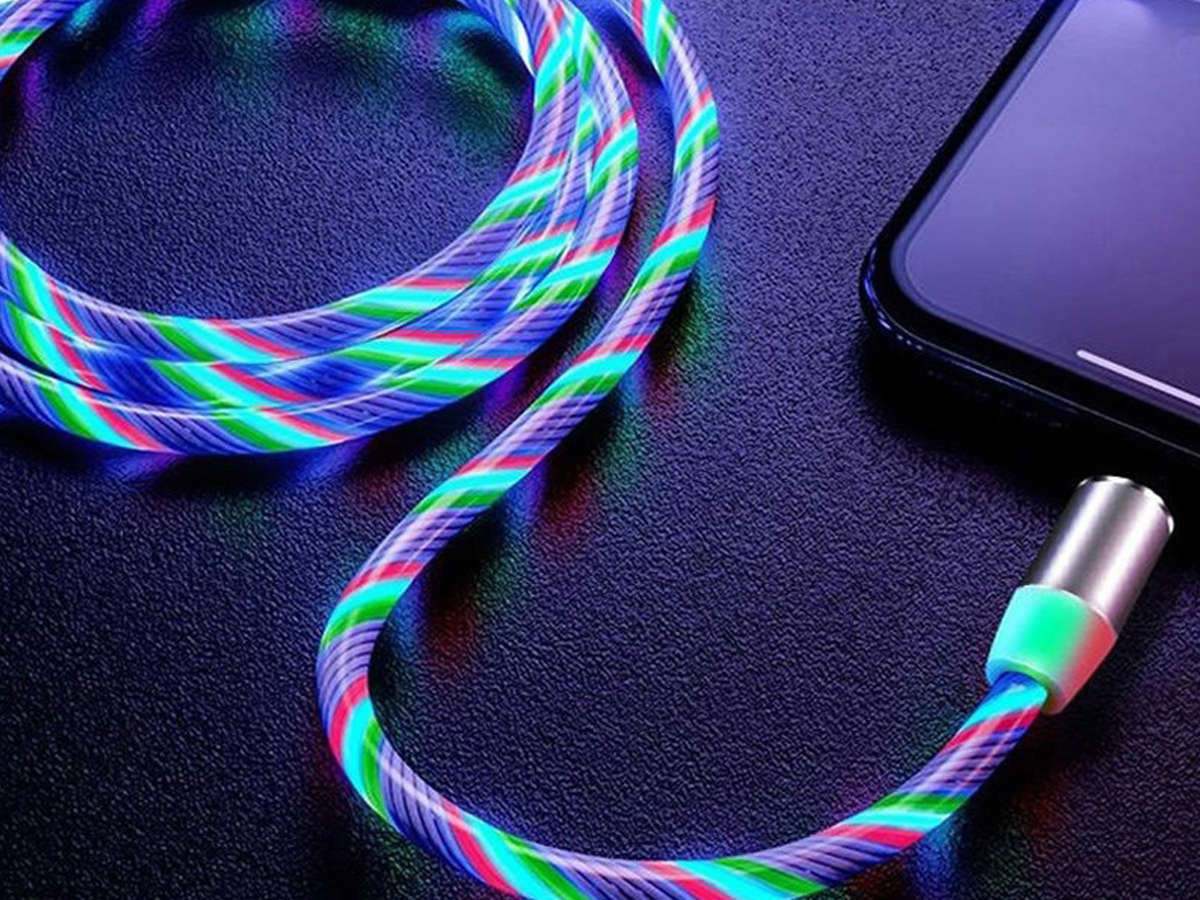 Фото - Кабель Alogy Świecący kabel magnetyczny świecący  1m 