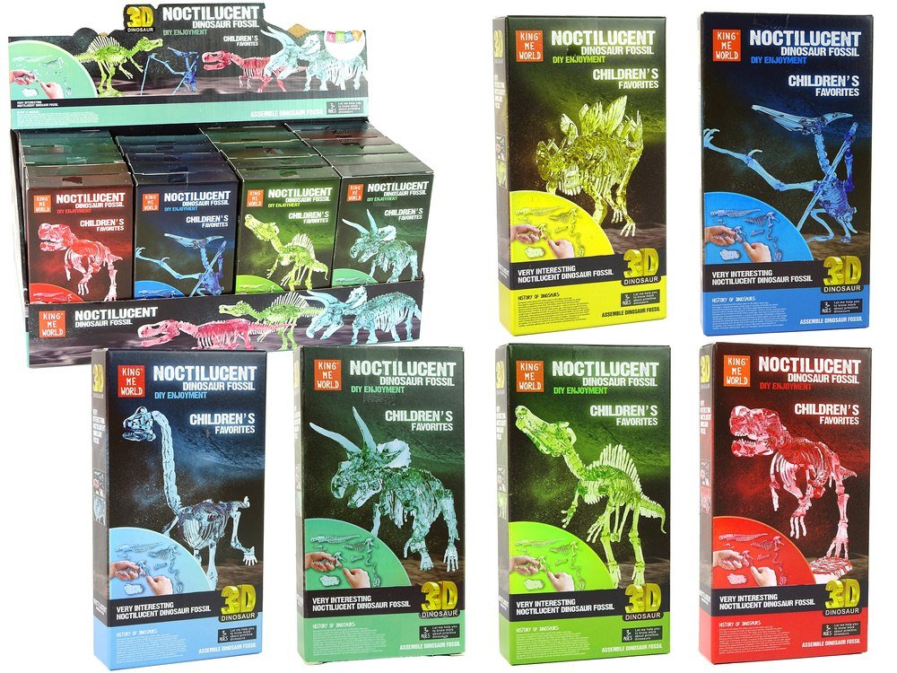 Фото - Фігурки / трансформери LEAN Toys Świecący Szkielet Dinozaura Do Złożenia Import LEANToys 