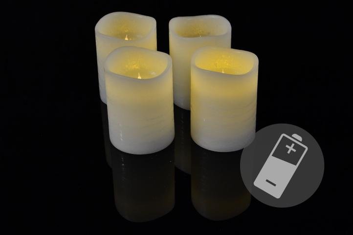Świece LED, żółte, 4 szt.