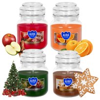 ŚWIECE ZAPACHOWE ŚWIĄTECZNE ŚWIECZKI 4X ŚWIECA ZESTAW NA PREZENT ŚWIĄTECZNY