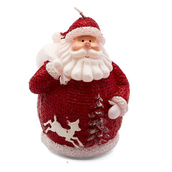 Świeczka bożonarodzeniowa TADAR Święty Mikołaj, czerwona, 10x8x7,5 cm - Tadar