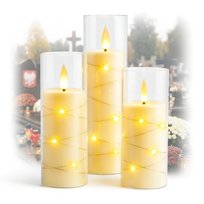 ŚWIECZKA LED, ZNICZ ELEKTRYCZNY WKŁAD DO ZNICZY W OBUDOWIE Z PŁOMIENIEM LED