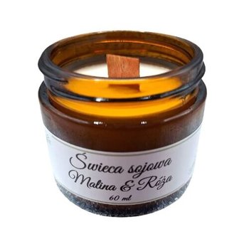 Świeczka Sojowa Ręcznie Robiona Malina i Róża 60 ml. Świeczka w Słoiczku - Inny producent
