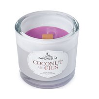 Świeczka sojowo - kokosowa Coconut and Figs Biała 46h PAVONCELLA