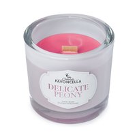 Świeczka sojowo - kokosowa Delicate Peony  Biała 46h PAVONCELLA
