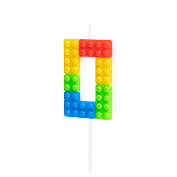 ŚWIECZKA URODZINOWA KLOCKI LEGO CYFRA 0 - Inna marka