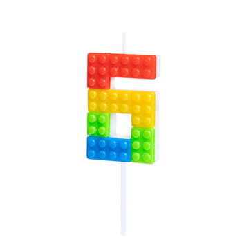 ŚWIECZKA URODZINOWA KLOCKI LEGO CYFRA 6 - Inna marka