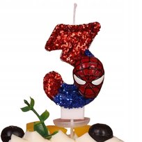 Świeczka Urodzinowa Na Tort / Spider-Man / Świeczki na Urodziny / CYFRA 3 Greenzone