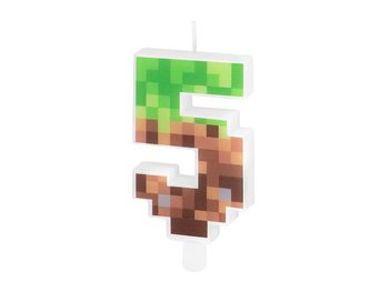 Świeczka urodzinowa z cyfrą "5", Minecraft (Piksele) - Inna marka