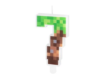 Świeczka urodzinowa z cyfrą "7", Minecraft (Piksele) - Inna marka