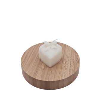 Świeczka zapachowa Serce z kokardą 3,4 cm Świerk - Holipka