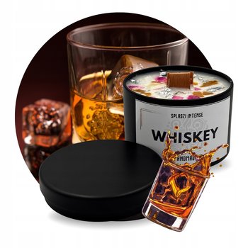Świeczka Zapachowa z Wosku Sojowego Drewniany Knot Whiskey 120 ml Naturalna - Inny producent