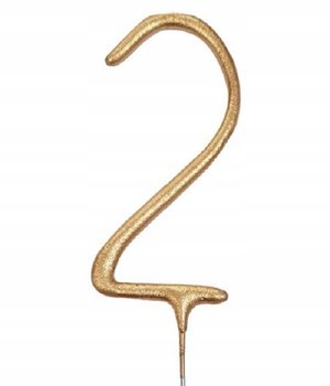 ŚWIECZKA ZIMNE OGNIE NA TORT URODZINY CYFRA 2 - Amigo