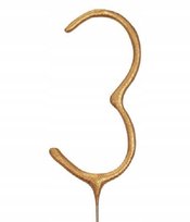 ŚWIECZKA ZIMNE OGNIE NA TORT URODZINY CYFRA 3