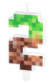 ŚWIECZKI NA TORT MINECRAFT ŚWIECZKA PIKSELE CYFRA 2 DWA URODZINY ozdoba - Inna marka