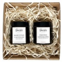 Świeczki sojowe prezent w pudełku dla nauczyciela, koleżanki 2x120ml MARCEPAN+DRZEWO