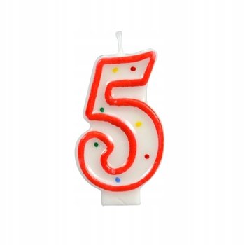ŚWIECZKI URODZINOWE OBWÓDKA TORT ŚWIECZKA CYFRA 5 - Elhandel