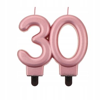 Świeczki urodzinowe ozdoby na tort świeczka cyfra 30 dekoracje różowe złoto - Elhandel