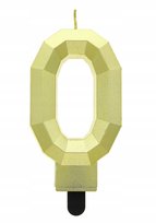 ŚWIECZKI URODZINOWE ŚWIECZKA ZŁOTY CYFRA 0