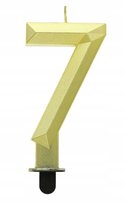 ŚWIECZKI URODZINOWE ŚWIECZKA ZŁOTY CYFRA 7