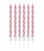 ŚWIECZKI URODZINOWE TORT ŚWIECZKA ŚWIDERKI RÓŻOWE