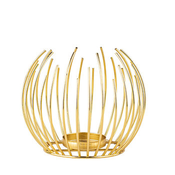 Świecznik ALTOM DESIGN Metalowy, złoty, 14x12 cm - Altom