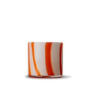Świecznik Calore Curve Xs, Pomarańczowy/Biały - BYON