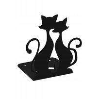 Świecznik Metalowy KOTY Podstawka na Tealight Czarny Loft Dekoracja Prezent