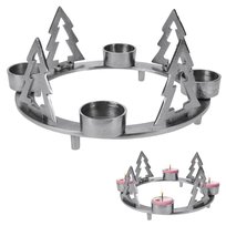 Świecznik na 4 tealigt podstawka pod świeczkę aluminiowy święta choinka 4 sztuki 25 cm