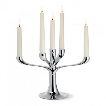 Świecznik PHILIPPI Candelabra, srebrny, 31x12x20 cm - Philippi