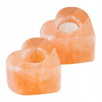 Świecznik solny naturalny serce jonizator tealight