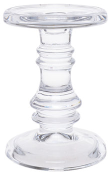 Świecznik szklany z kulką EWAX W-180115, 10x18 cm - Ewax