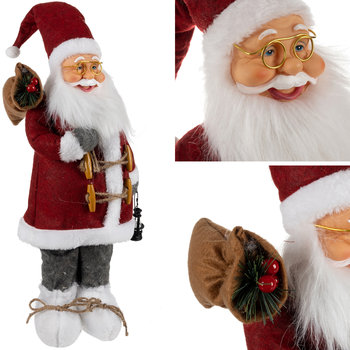 Święty Mikołaj na Święta Świąteczny Figurka Duży 60cm Ozdoba Dekoracja XXL RUHHY - Iso Trade
