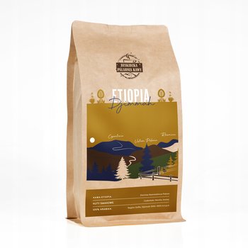 ŚWIEŻO PALONA KAWA ZIARNISTA ETIOPIA DJIMMAH 500G 100% ARABICA SPECIALITY - Beskidzka Palarnia Kawy