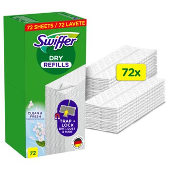 Swiffer, Ściereczki do zbierania kurzu z podłóg, wkłady wymienne, 72 sztuki - SWIFFER